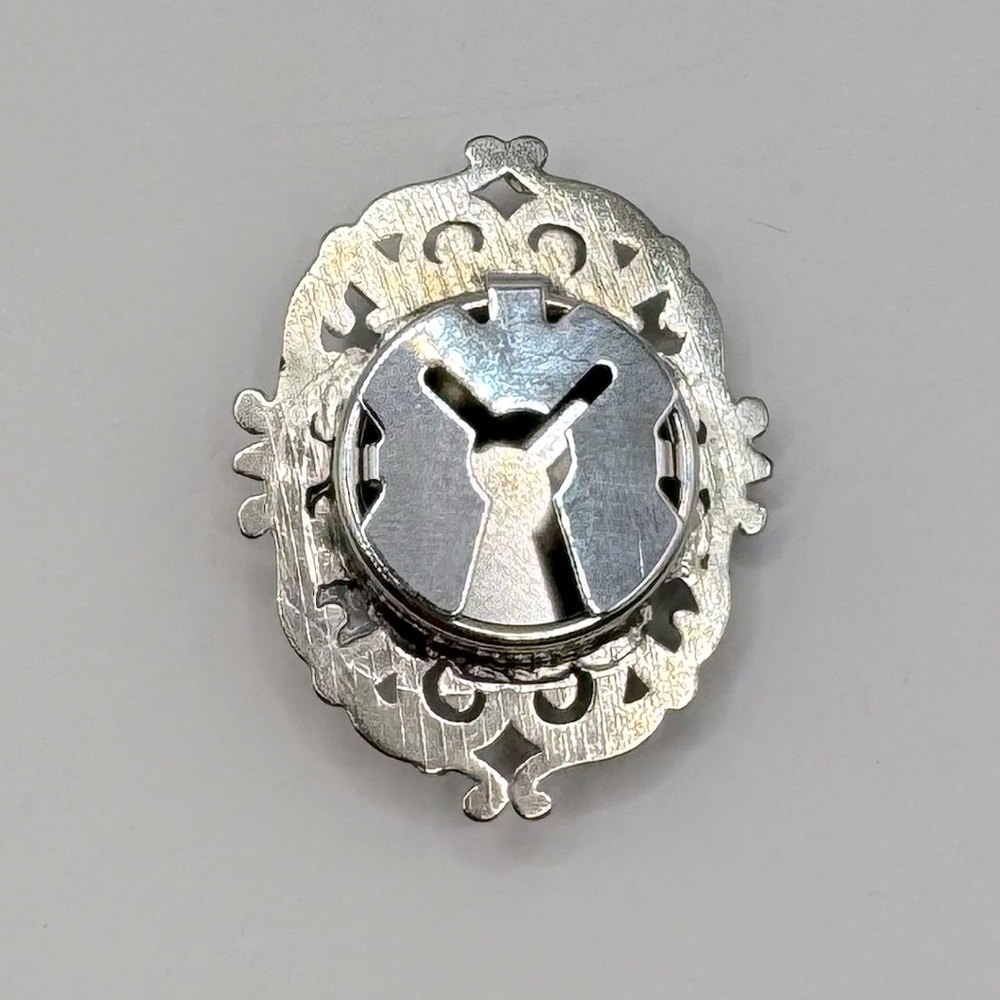 VINTAGE Black Rhinestone Baroque Button Cover - Picture 8 of 15
